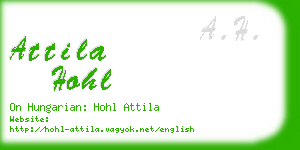 attila hohl business card